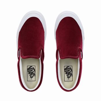 Damske Tenisky Vans Velvet Classic Slip-On TC Červené/Biele VA76OFPWI